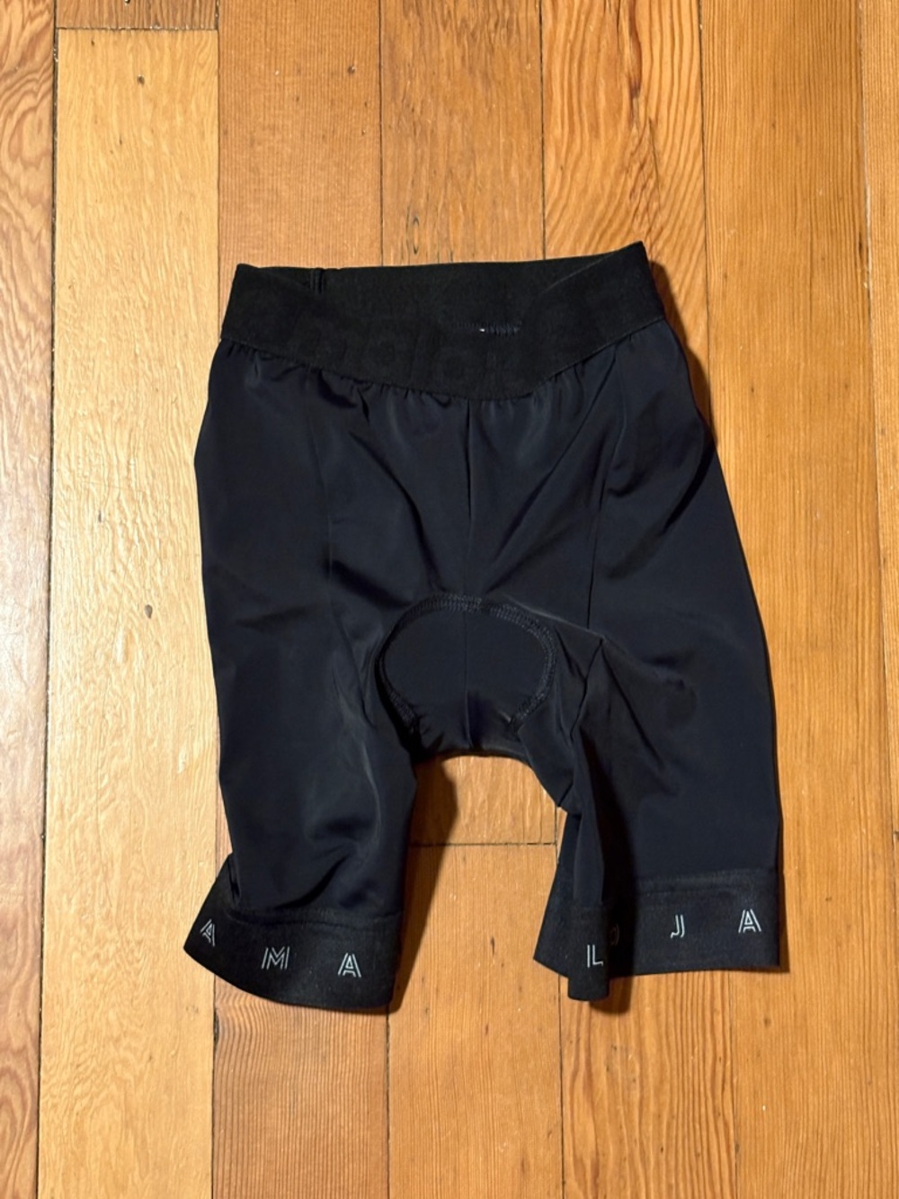 Maloja Kids Black Padded Cycling Shorts with Subtle Hem Branding
